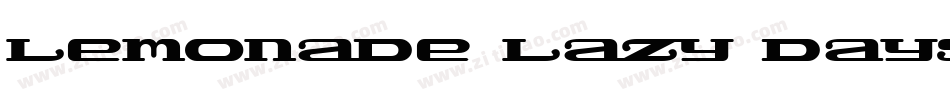 Lemonade Lazy Days字体转换